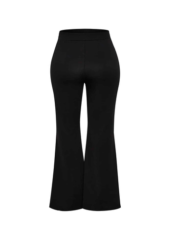 Teen Solid Black Flared Bell Bottom