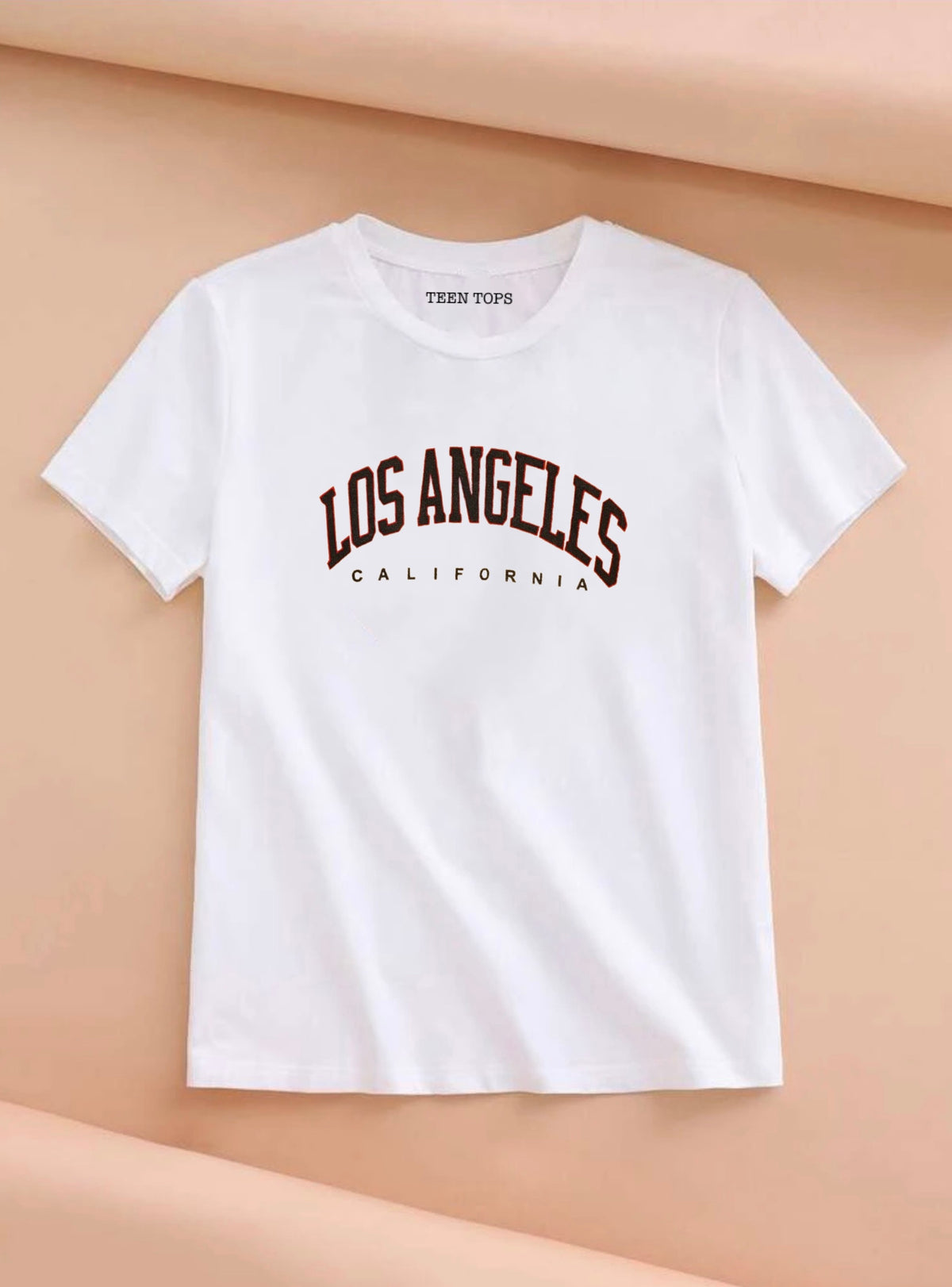 Teen White Cotton Los Angeles T-shirt