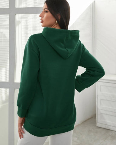 Teen Solid Green Hoodie