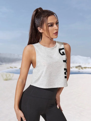 Teen Solid Grey GYM Tank Top